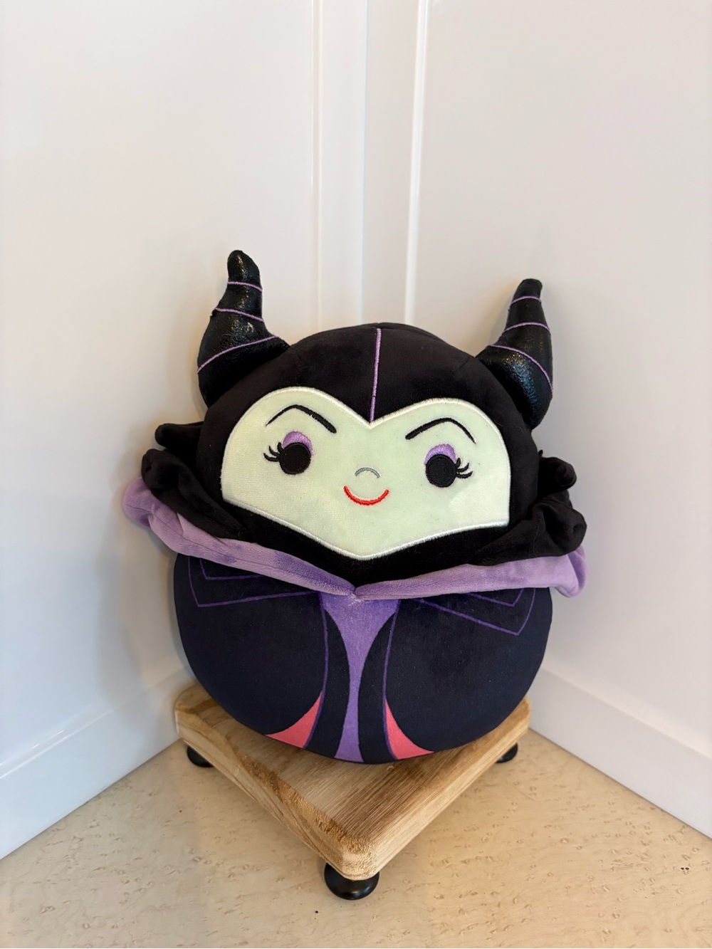 Squishmallow Maleficent Plush Character Pillow - Black & Purple